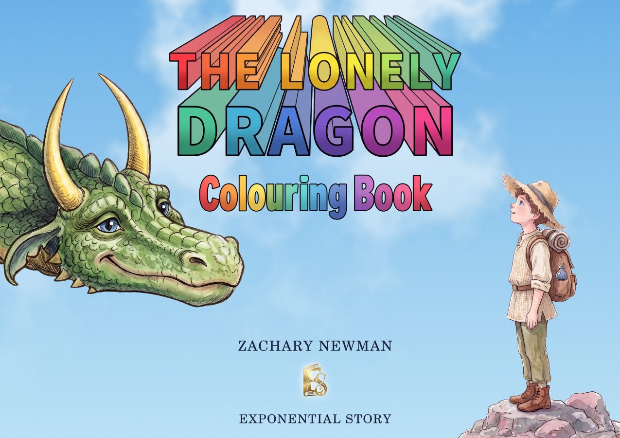 Cover of The Lonely Dragon Colouring Book